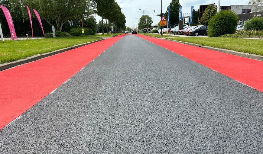 Reibeplast op weg