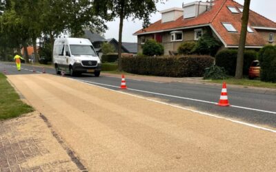 Tyregrip fietsstrook